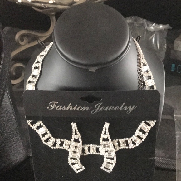 NWT Pave 2pc Zirconia Necklace and earrings set - Picture 3 of 4